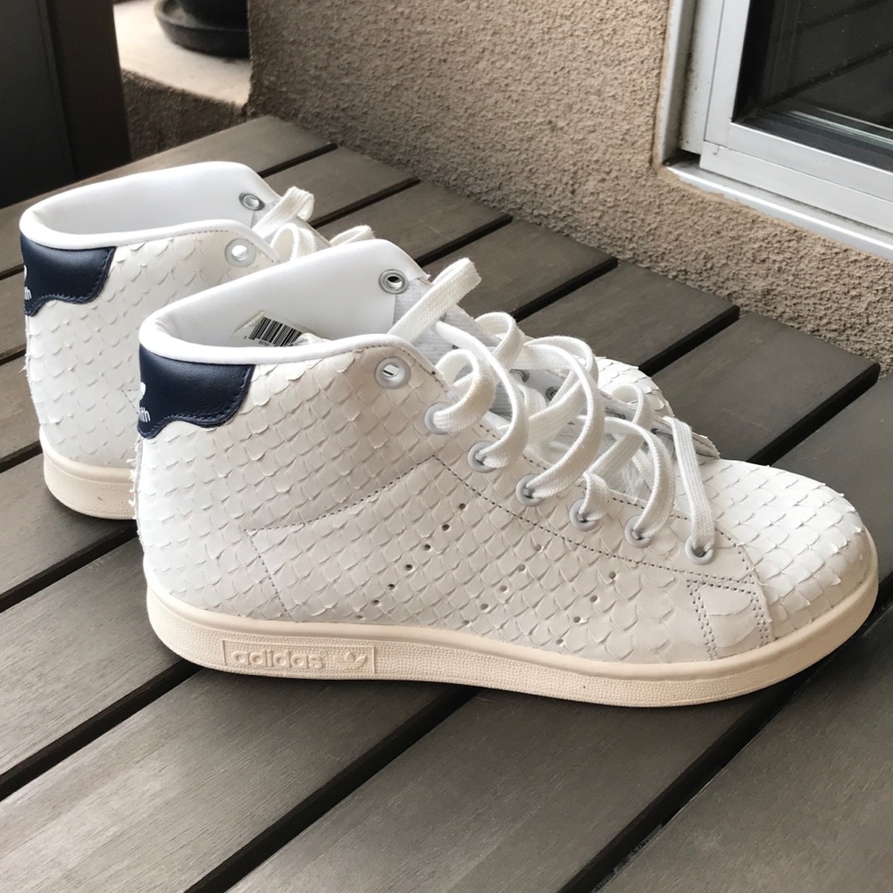 Adidas Stan Smith High Top w/ Faux Snake Print